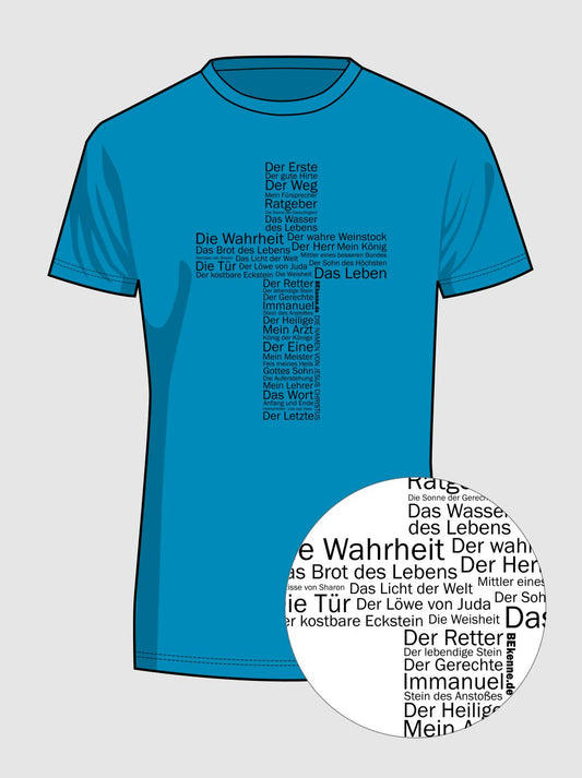 Männer T-Shirt - Die Namen von Jesus Christus